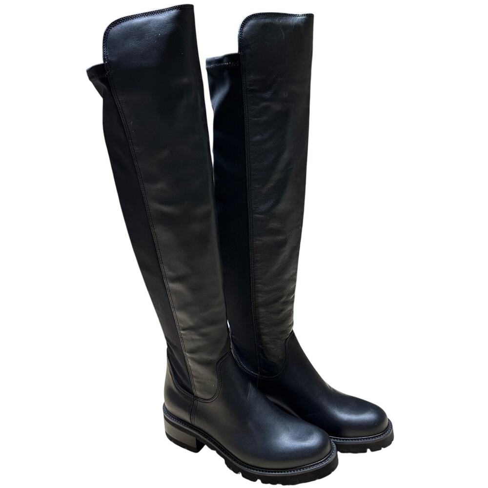 La Canadienne Catherine Black Leather Over the Knee Boot Women's Size 7.5M NWOB
